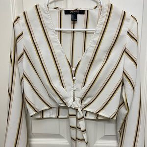 Cropped long sleeve and shorts set